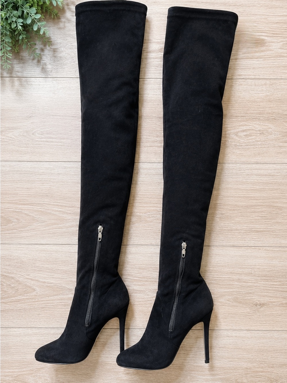 Dolce Vita Black Suede Heeled Boots
